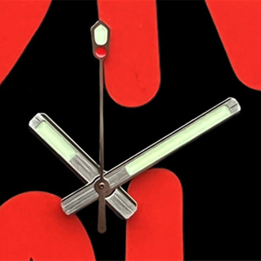 Silver Trim C3 Super Lume watch hands for SKX007 with NH35/NH36 movement, enhancing visibility.