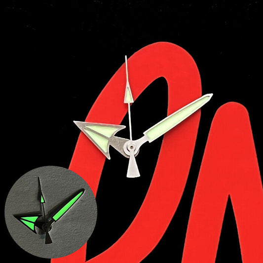 Silver-trimmed C3 Super Green lume watch hands for SKX007/SBBN with NH35 NH36 movement compatibility.