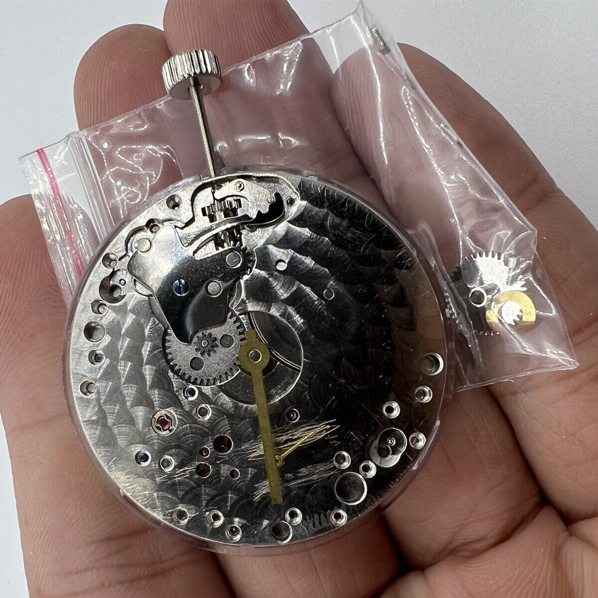 Seagull ST3620 mechanical watch movement with ETA 6497 base, second hand positioned at 9 o'clock, precision accessory.