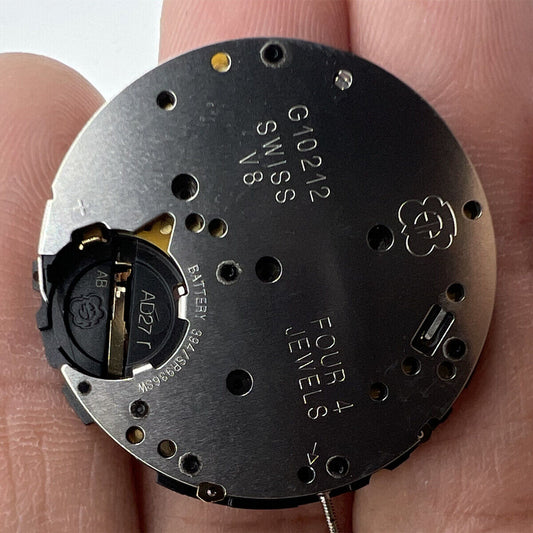 ETA G10.212 Swiss quartz watch movement with date at 3 o?clock, 3-hand precision by ETA.