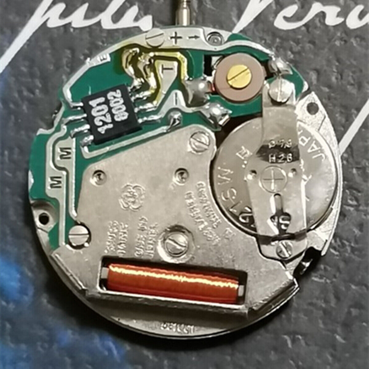 Mouvement à quartz <tc>ETA</tc> 581.001, fabrication suisse, 2 aiguilles, pièce de réparation de montre
