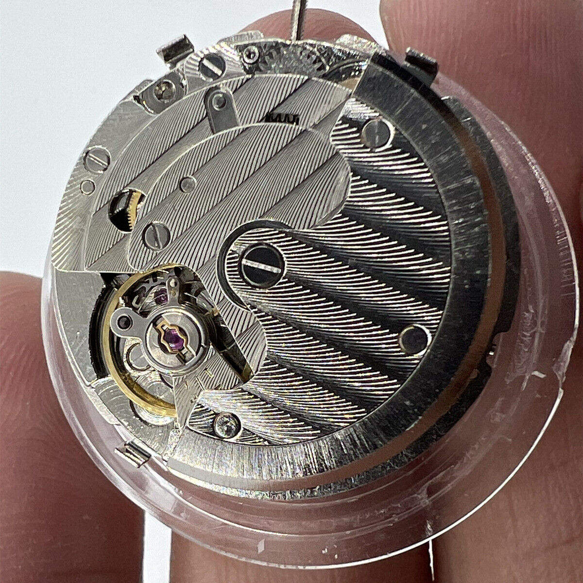 Seagull T16 watch with big date at 12 and moon phase at 6, automatic mechanical movement, China made.