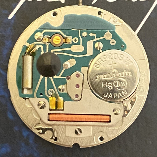 ETA 955.124 Swiss quartz day-date watch movement for precise timekeeping and repair.