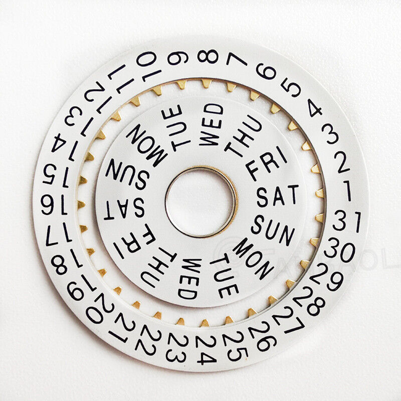 Pilot White Date Disk Wheel Week Wheel Generic for Movement Dandong 7750