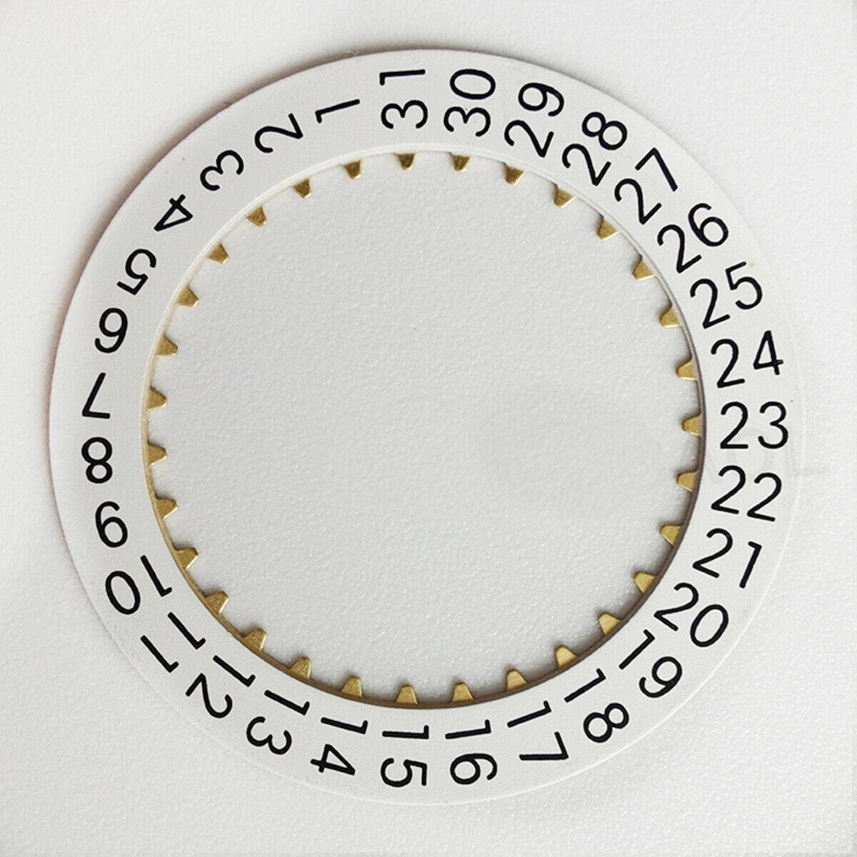 White Date Disk Wheel Date Wheel Generic for China Made/ETA 7750 Movement Date@3