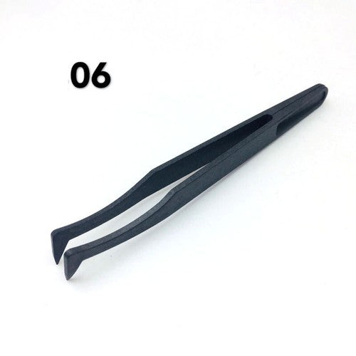 6PCS/Pack Carbon Fibre ESD Anti-Static Carbonization Tweezer 6751 Replacement