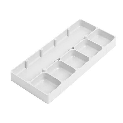 Horotec MSA17.527 stackable plastic container with 6 compartments for organized watch accessory storage and easy access.