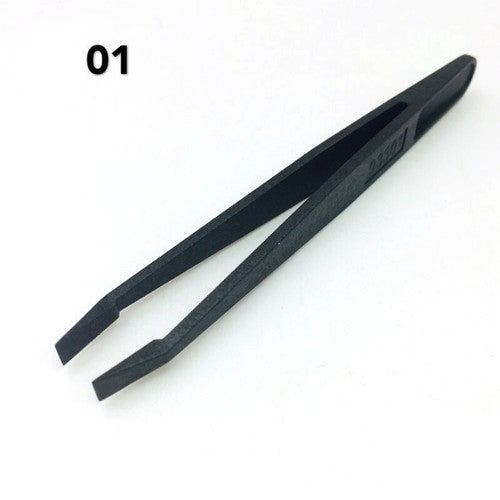 6PCS/Pack Carbon Fibre ESD Anti-Static Carbonization Tweezer 6751 Replacement