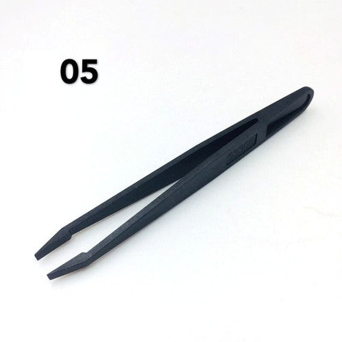 6PCS/Pack Carbon Fibre ESD Anti-Static Carbonization Tweezer 6751 Replacement