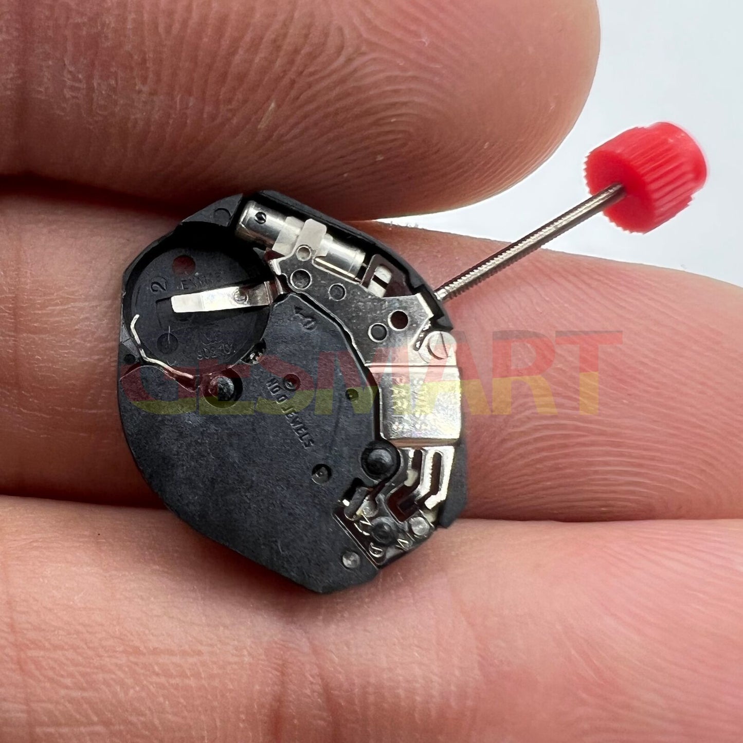 Mouvement à quartz <tc>ETA</tc> 802.101, fabrication suisse, 3 aiguilles, pièce de montre