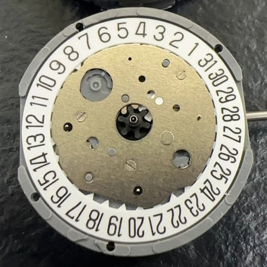 Japan Made FS20 quartz watch part with date at 12, multifunctional design for precise timekeeping.
