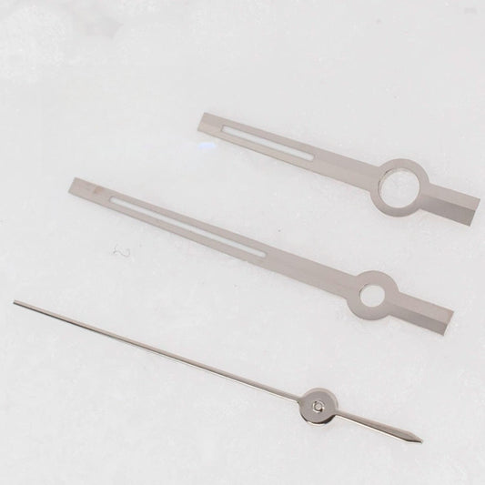 12.5mm silver hollow watch hands for ETA2836 with precise design by Dayjust, perfect for custom watch repairs.