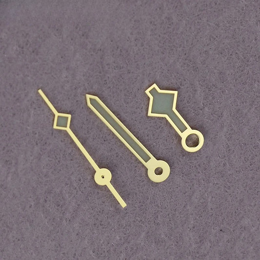 Gold/Silver Trim Snowflake Watch Hands For NH35 NH36 7S26 7S36 With Blue Luminous