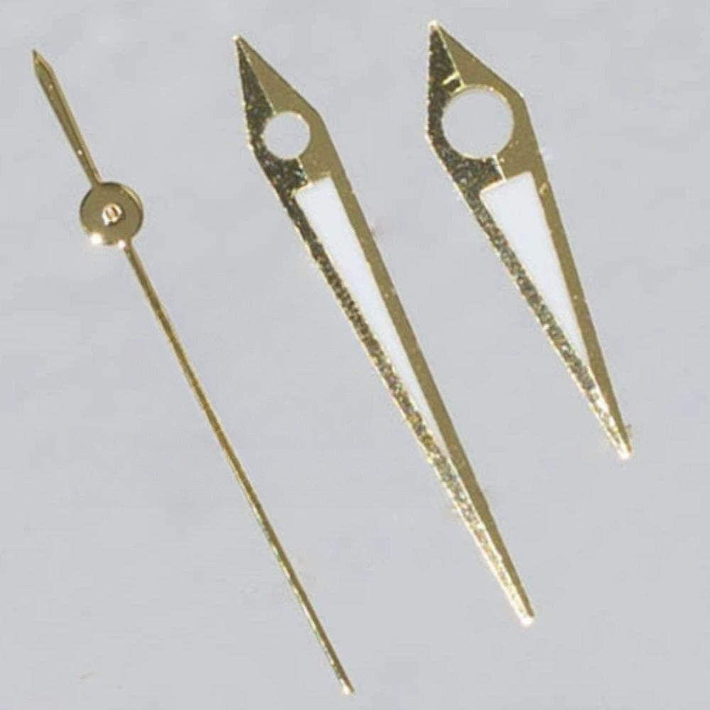 Golden trim green lume watch hands for Japan 8200/8205 movement, model #8290, precision fit