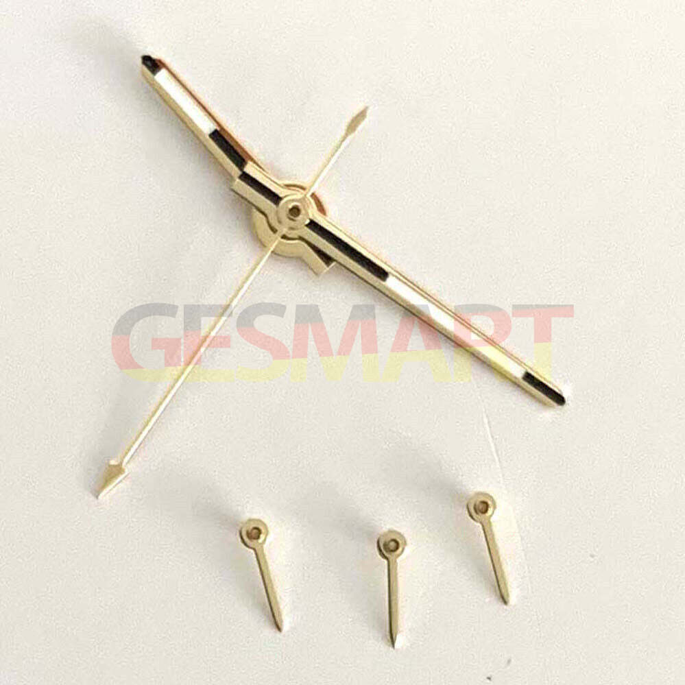 13,5 mm Vintage 6 Zeiger goldener Rand grün leuchtende Uhrzeiger für VK63-Uhrwerk