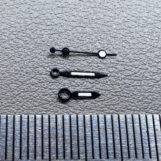 2 Sets Green Lume Black Painted Trim Hands Set for Miyota 2035 2115 2105 2305