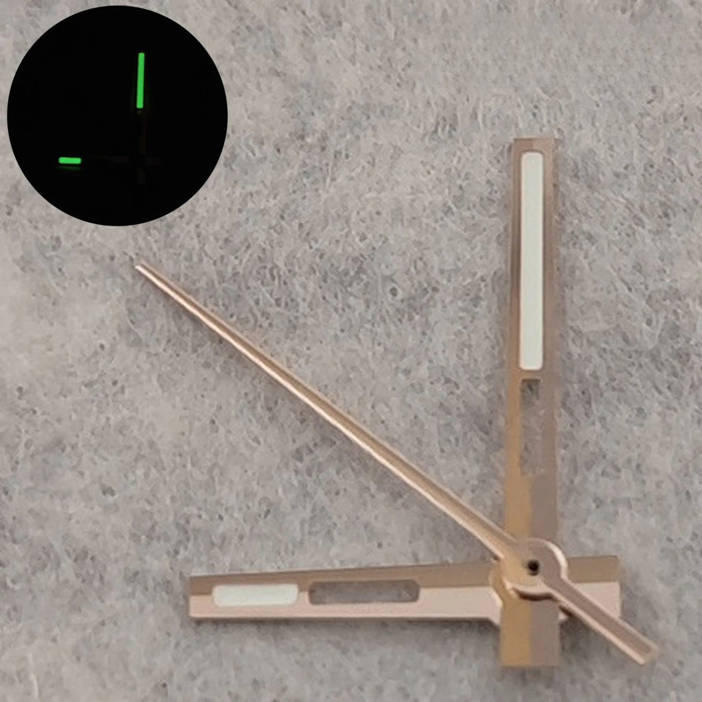 Green Luminous Silver/Black Watch Hands For NH35 NH36 NH38 7S26 4R35 4R36
