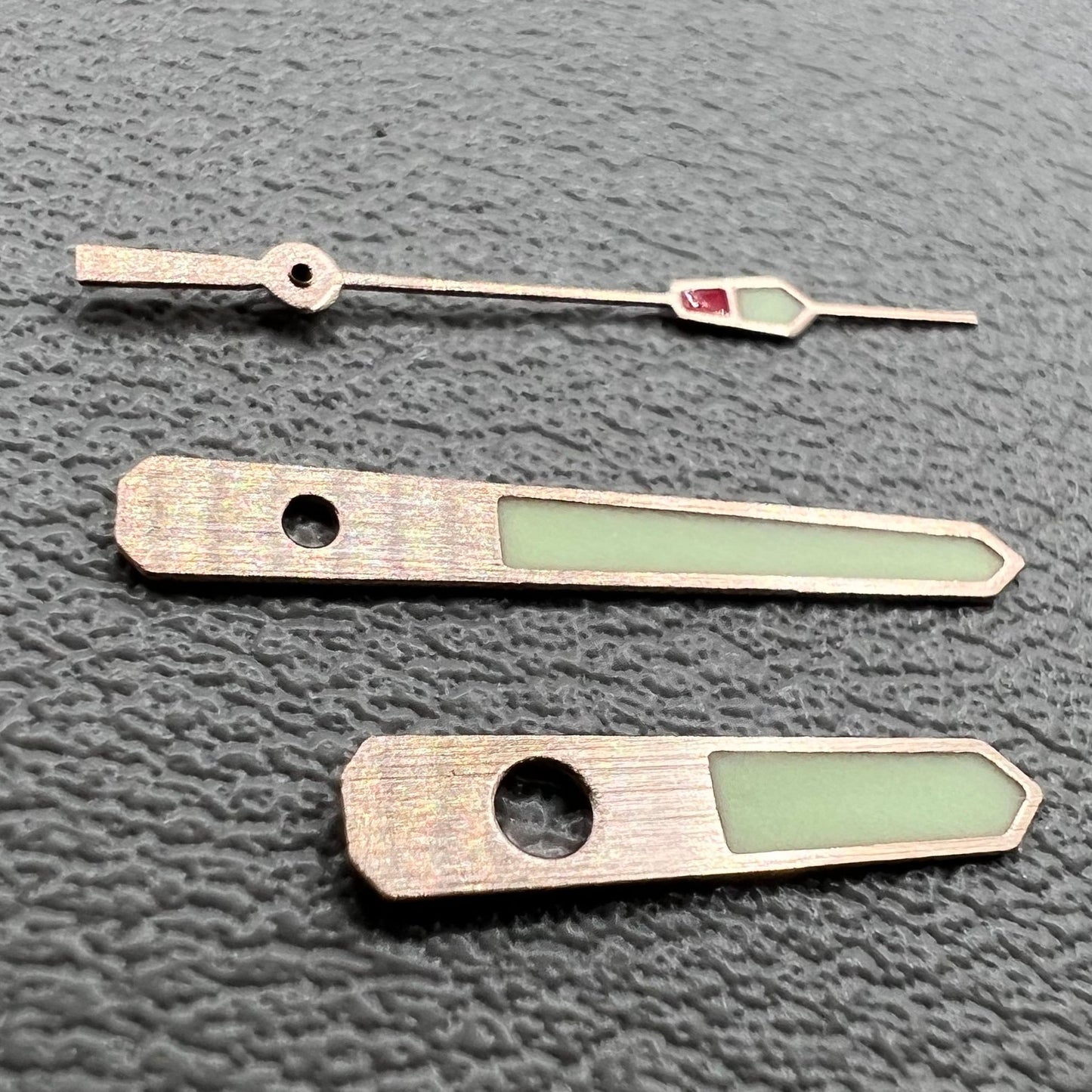 13mm Rose Golden Trim C3 Green Lume Hands Set Fit for Movement NH35/NH36