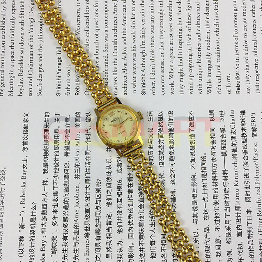 Montre mécanique manuelle pour femme fabriquée en Chine à Shanghai, clou doré 17 juifs, 22 mm