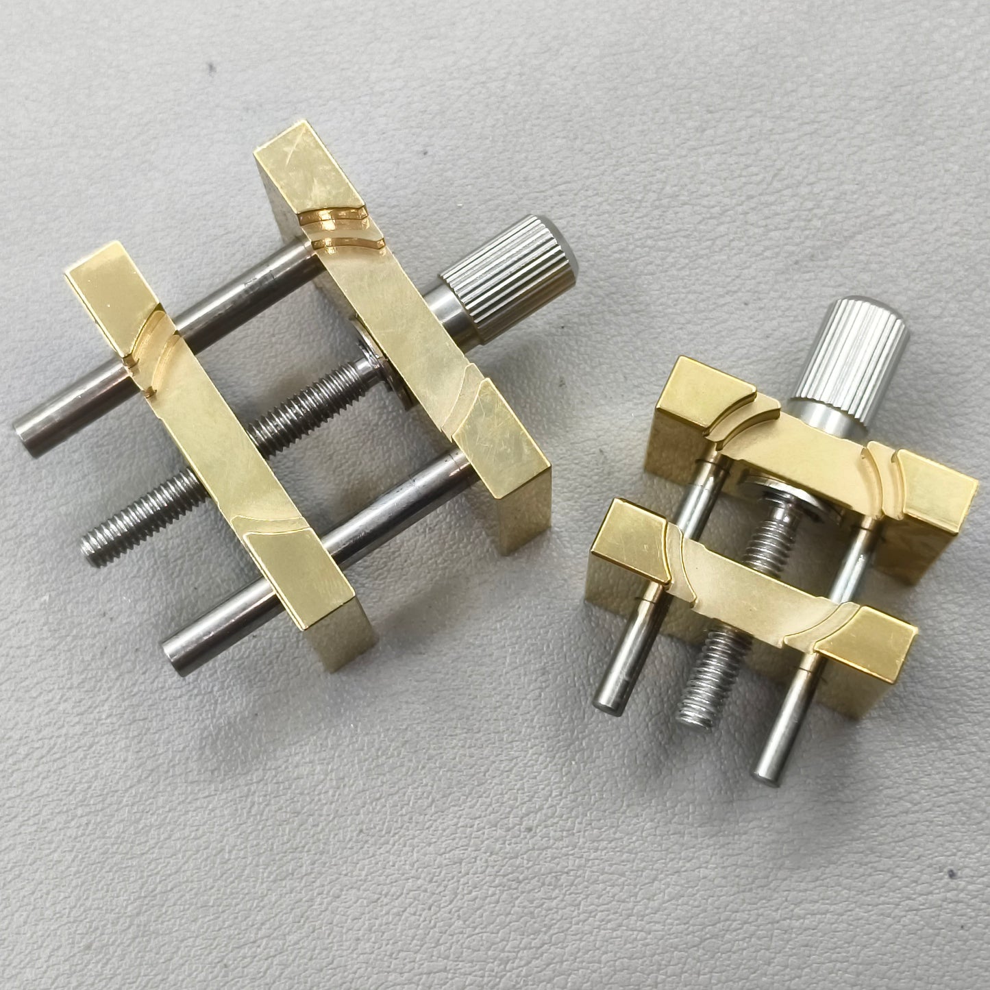 2 PIECES Watch Movement Holder Clamp Vise Copper Vintage Repair Tool