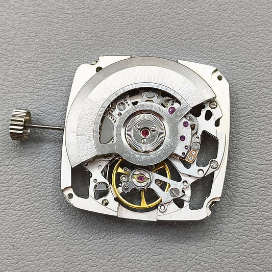 Silver Tianjin Seagull ST25 Square Automatic Mechanical Movement 3 Hands Hollow