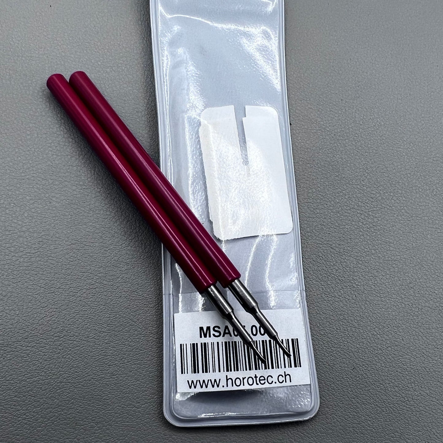 Swiss Horotec MSA05.009 watch hand lifting levers for precise hand removal in watch repair.