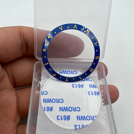 38mm ceramic inclined bezel with Arabic numerals 1-12 for 40mm SUB watch case, durable and stylish.