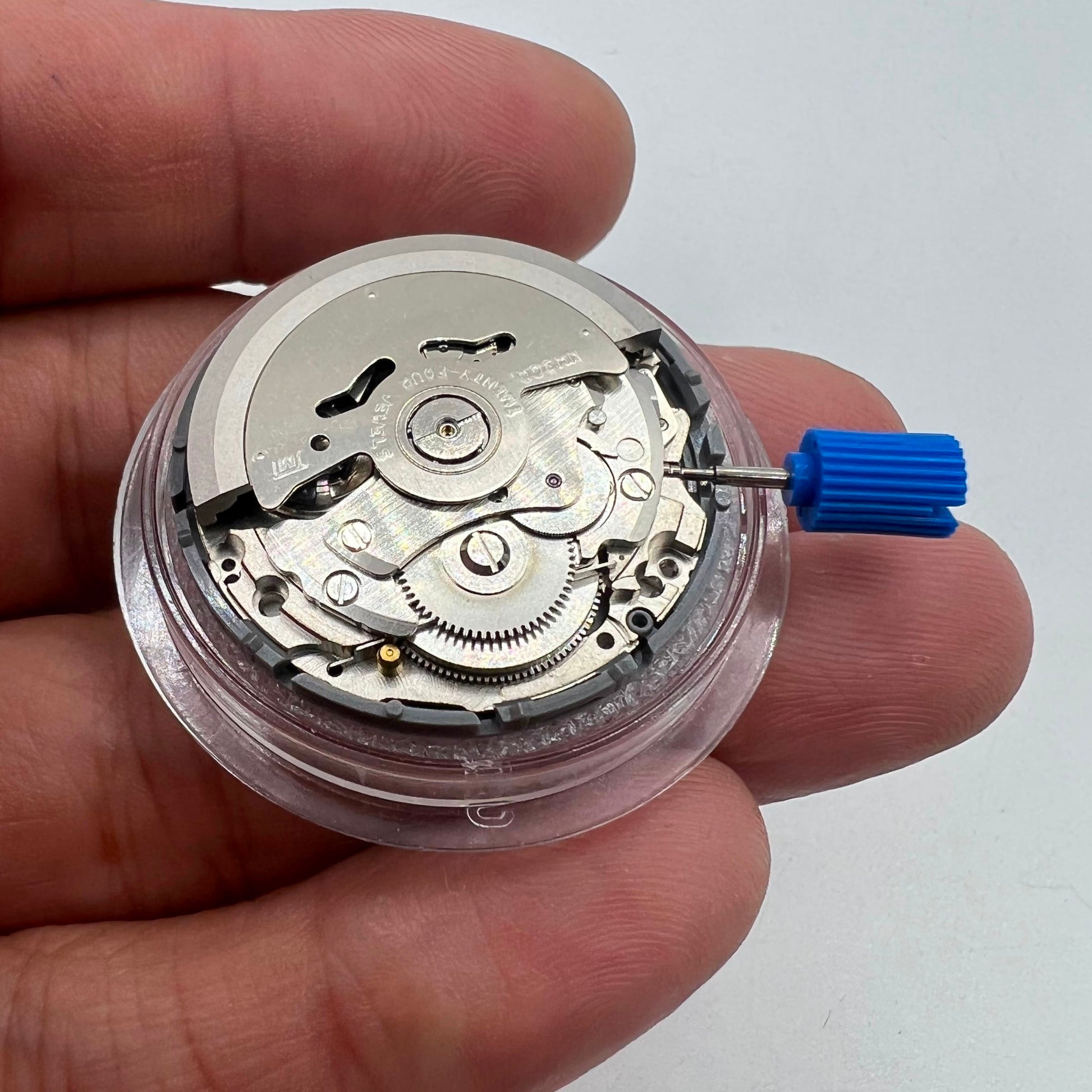 Miyota NH36A automatic watch movement with black finish, green lume, and 3.8mm crown by Miyota for precise winding