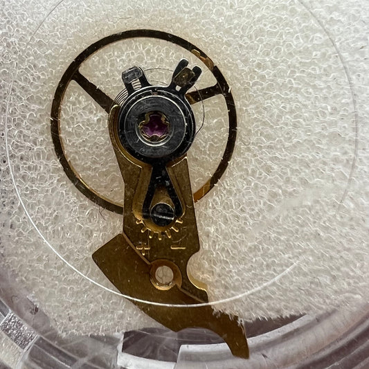 Golden complete balance wheel with splint for ETA2834 2836 2824 watch movement, generic brand accessory.