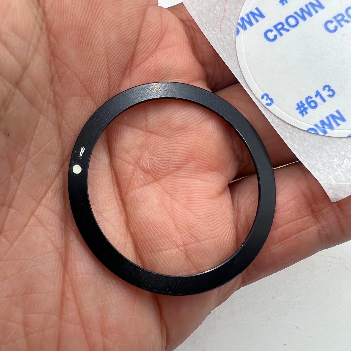 39 mm/32,2 mm schwarz blau kreisförmigen Arc Bevel Aluminium Uhr Lünette Einsatz Uhr