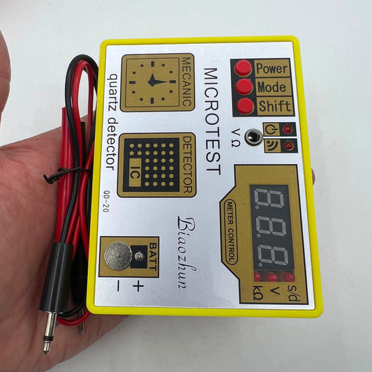 QD-20 Quartz Movement Tester, watch maintenance tool measuring battery life accurately.