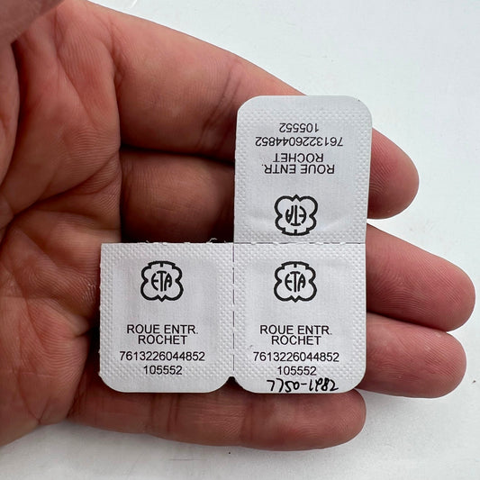 Ratchet wheel driving wheel spare part for ETA 7750 watch movement, high precision component.