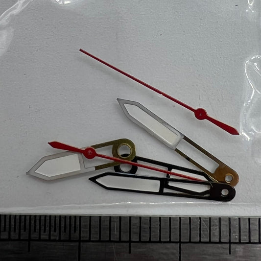 Red second hand with black trim for Miyota 2035 quartz movement watches, precise and stylish P1-H4-C100 accessory.