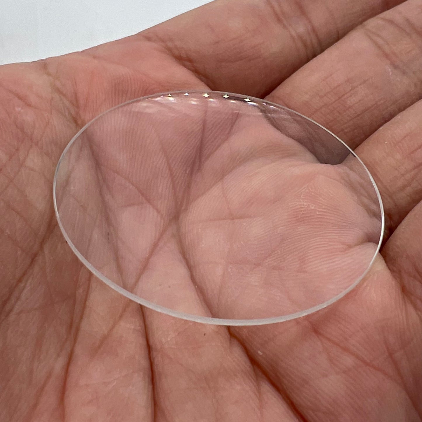Verre minéral de remplacement pour montre ronde de 40 à 45 mm, épaisseur 1,0 mm