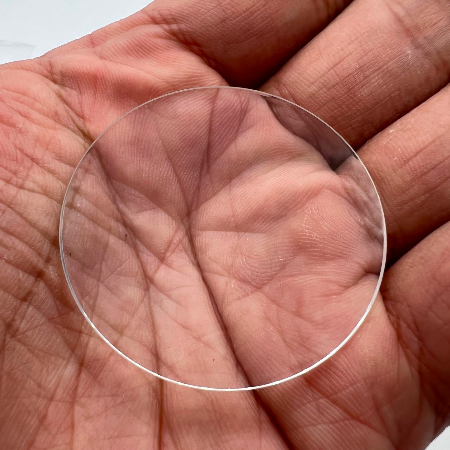 Verre minéral de remplacement pour montre ronde de 40 à 45 mm, épaisseur 1,0 mm