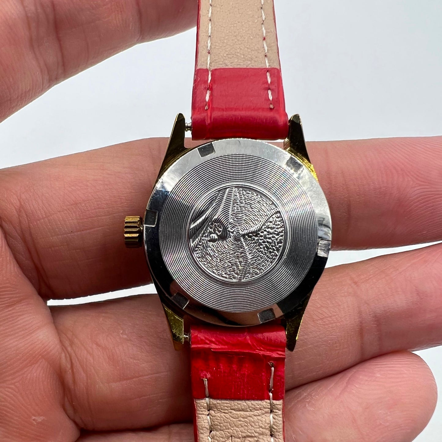 Seagull Manuelle Mechanische Dame Uhr Farbverlauf Rot Goldene Nagel Einzelnen Kalender