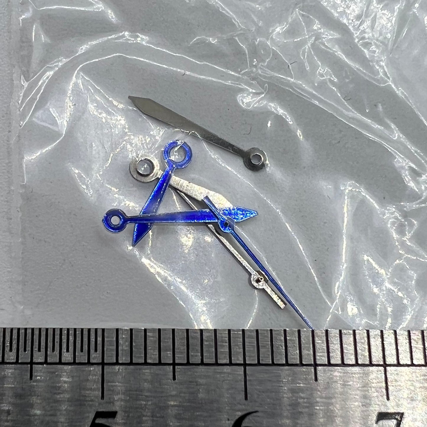 Aiguilles de montre bleues 11 mm en forme de flèche sans luminescence pour mouvement à quartz Miyota 2035 #11