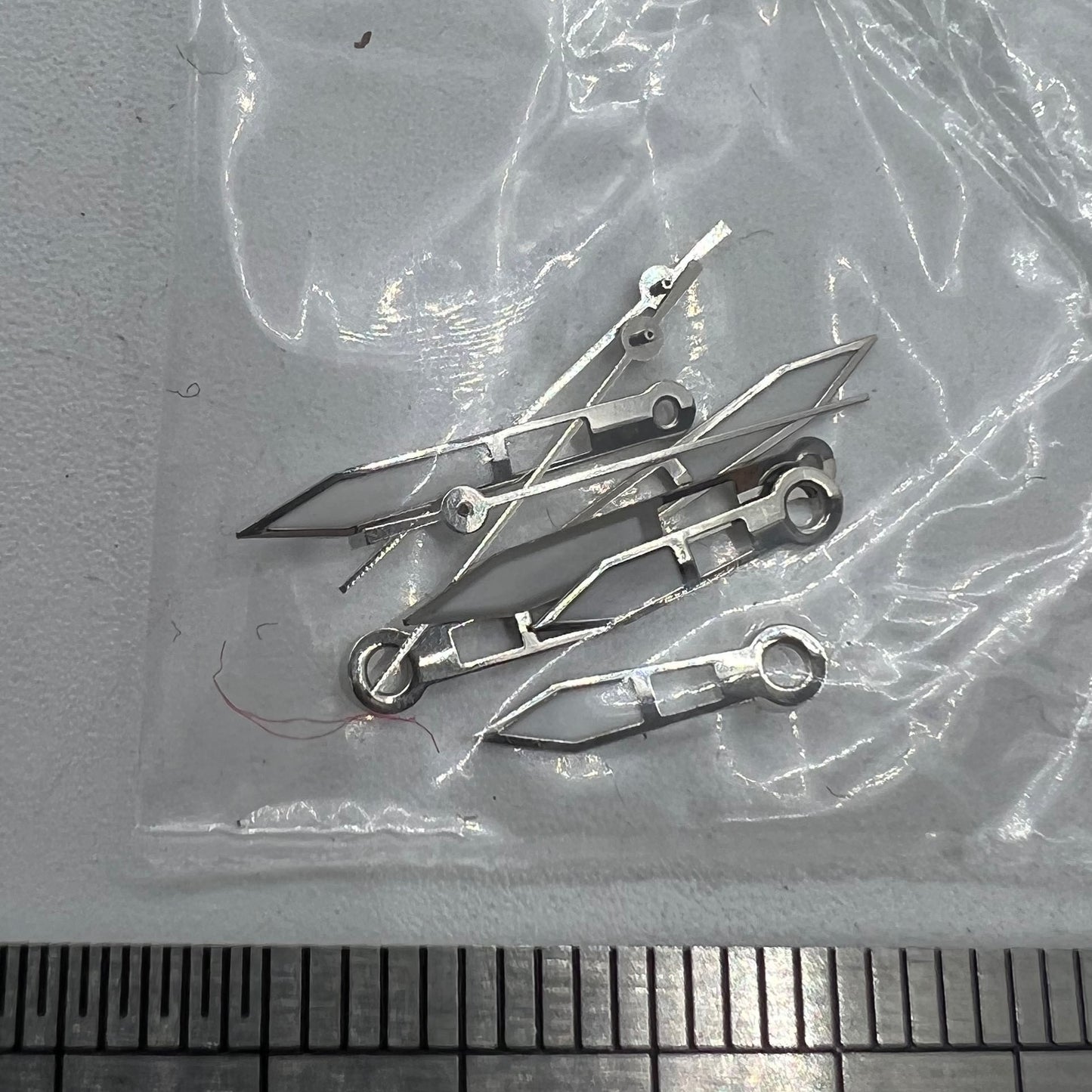 13 mm Uhrzeiger, silberner Rand, grüne Leuchtmasse für Miyota 2315 2035 2036 2115 2305
