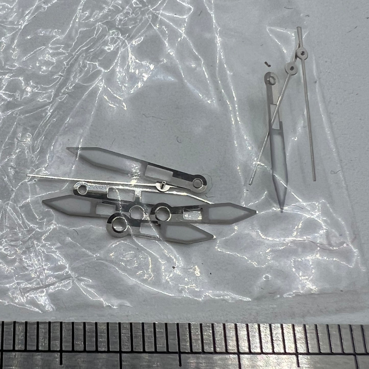 13 mm Uhrzeiger, silberner Rand, grüne Leuchtmasse für Miyota 2315 2035 2036 2115 2305