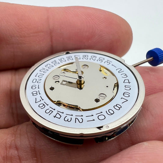 Ronda 5030D Swiss quartz watch movement featuring date display at 4 o'clock, high precision for accessories.