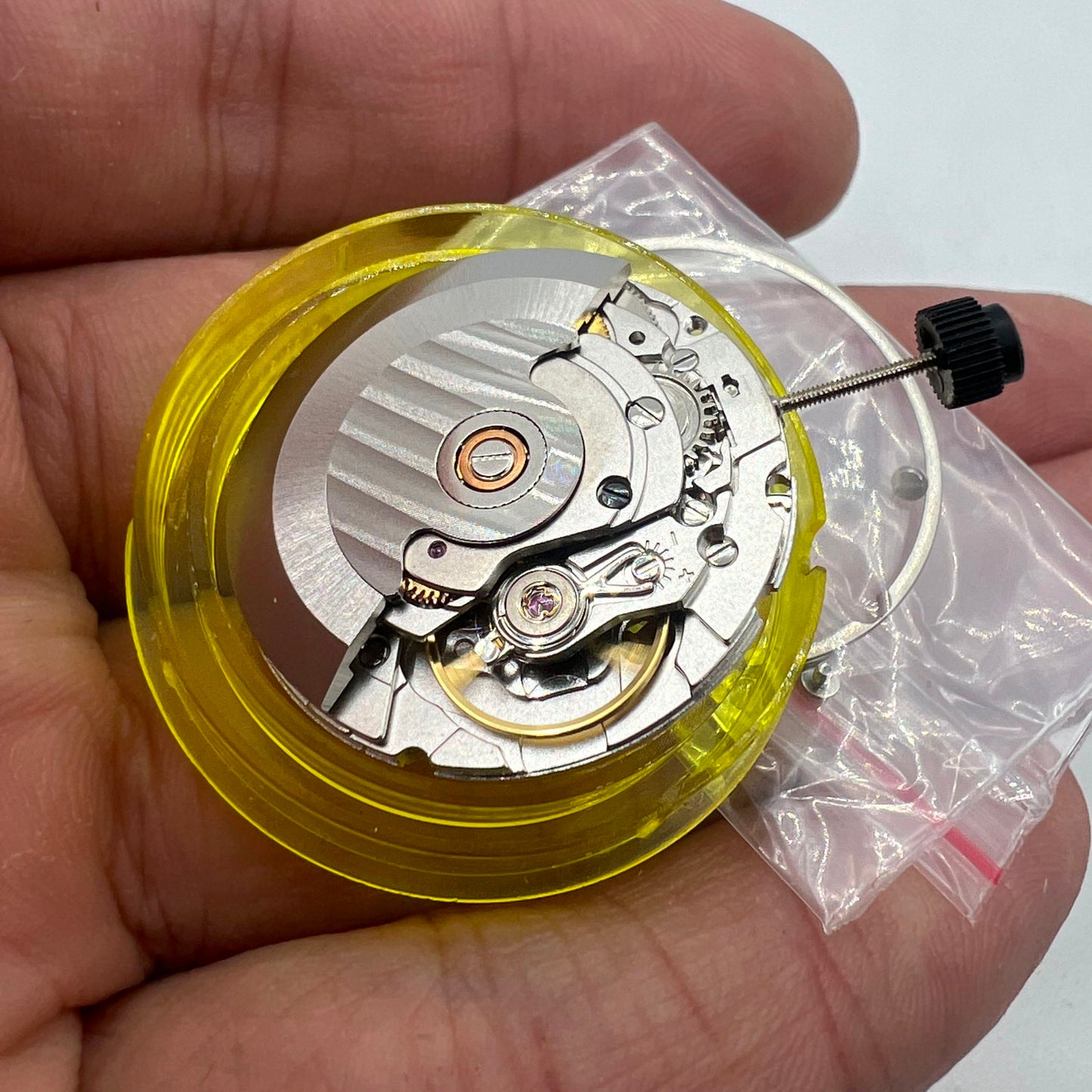 Seagull ST2130 automatic watch movement, silver finish, ETA 2824 compatible, 28800VPH frequency.