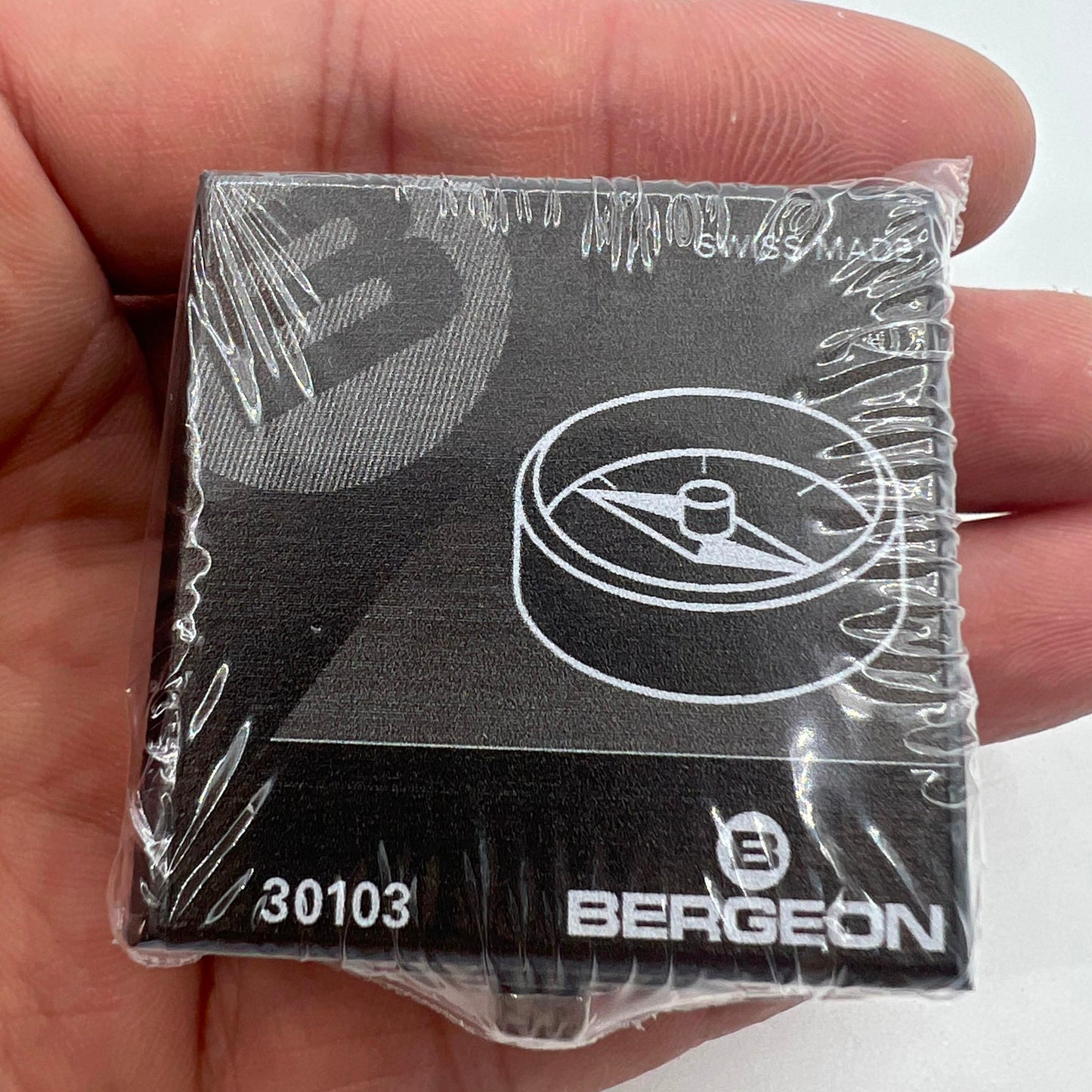 Swiss Bergeon 30103 Präzisionskompass in Hartholzbox Ø13mm, Magnetismuserkennung