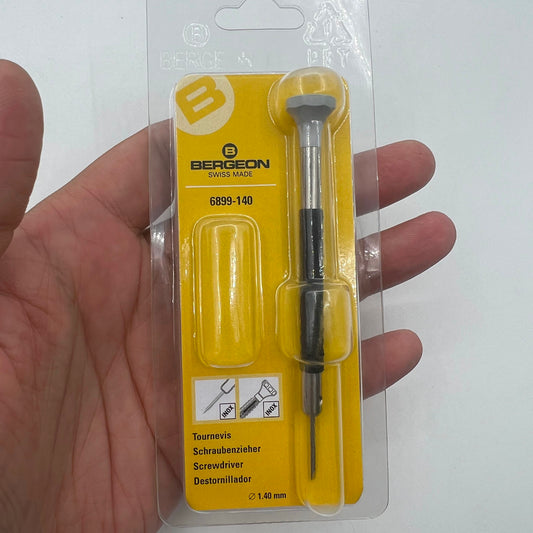 Bergeon 6899-140 ergonomic screwdriver 1.40mm for precise Swiss watch repairs and adjustments