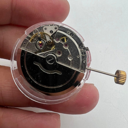 Silver watch accessory featuring multi-function automatic 2813 movement with moon phase at 6 o'clock, date display, branded for precise timekeeping.