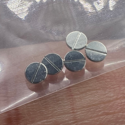 Generic stainless steel screws for Miyota 8200 rotor oscillating weight replacement parts.