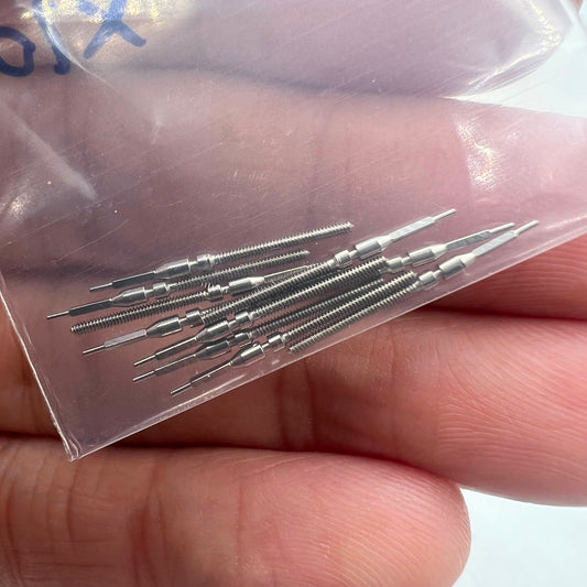 1. Ten generic watch winding stems compatible with T16 movement for precise time adjustment.