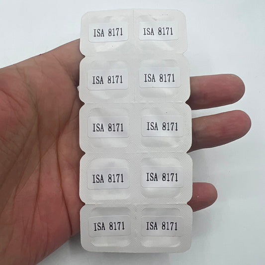 1. Set of 10 ISA 8171 watch winding stems for precise movement repair and replacement.