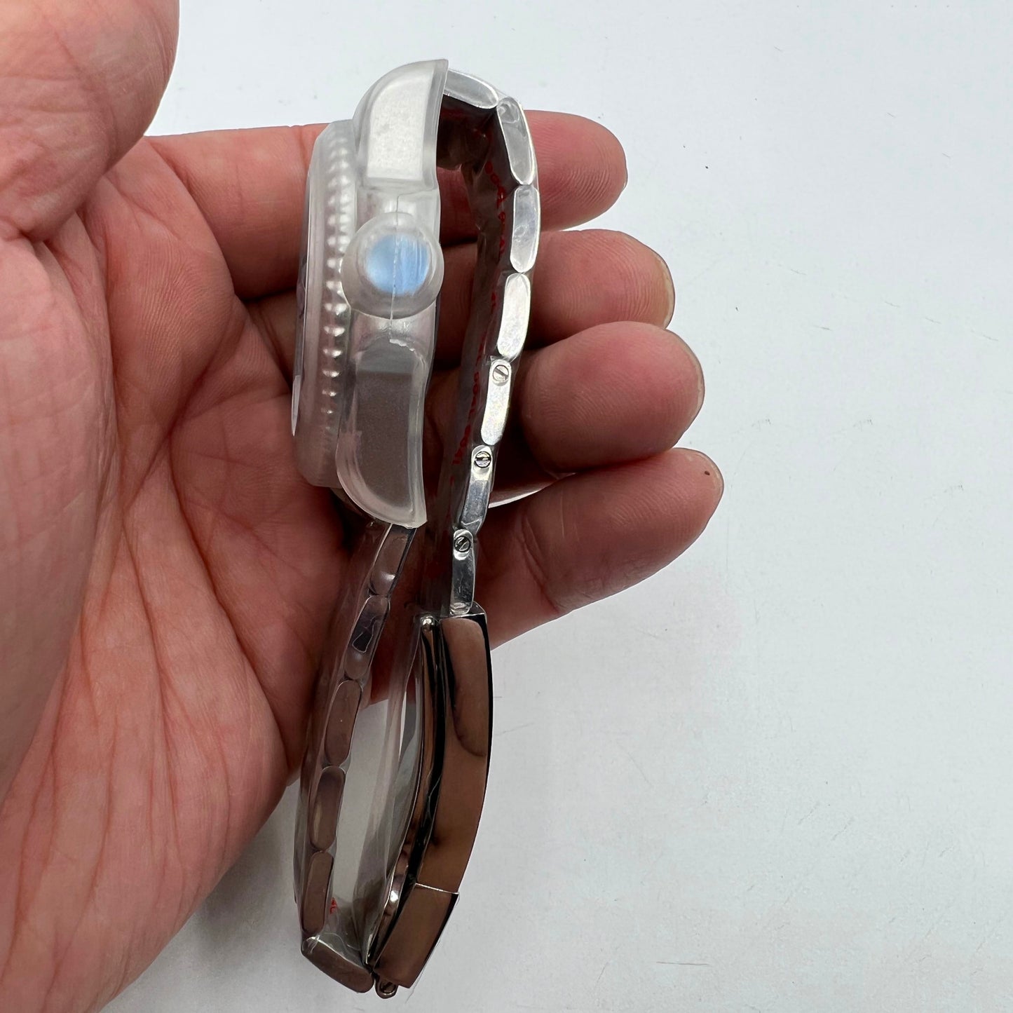 Boîtier de montre en verre saphir 22 couleurs 40 mm, fond transparent et bracelet pour NH35/NH36