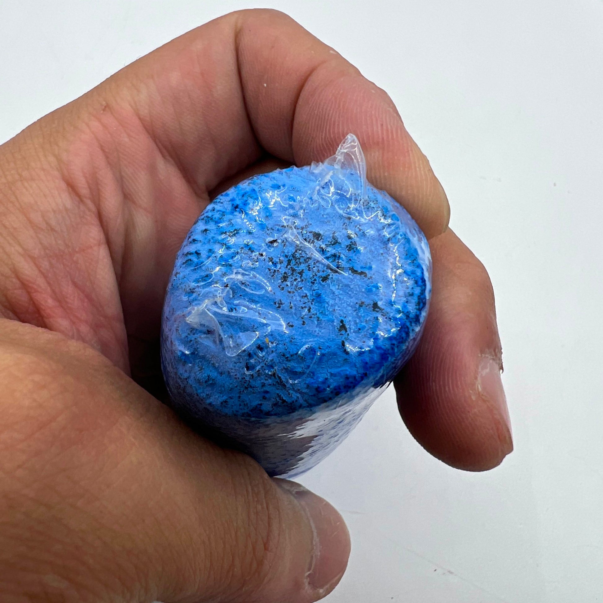 Japan Blue Midori Platinum polishing compound wax, 150g tub, for shining and protecting fine jewelry pieces.