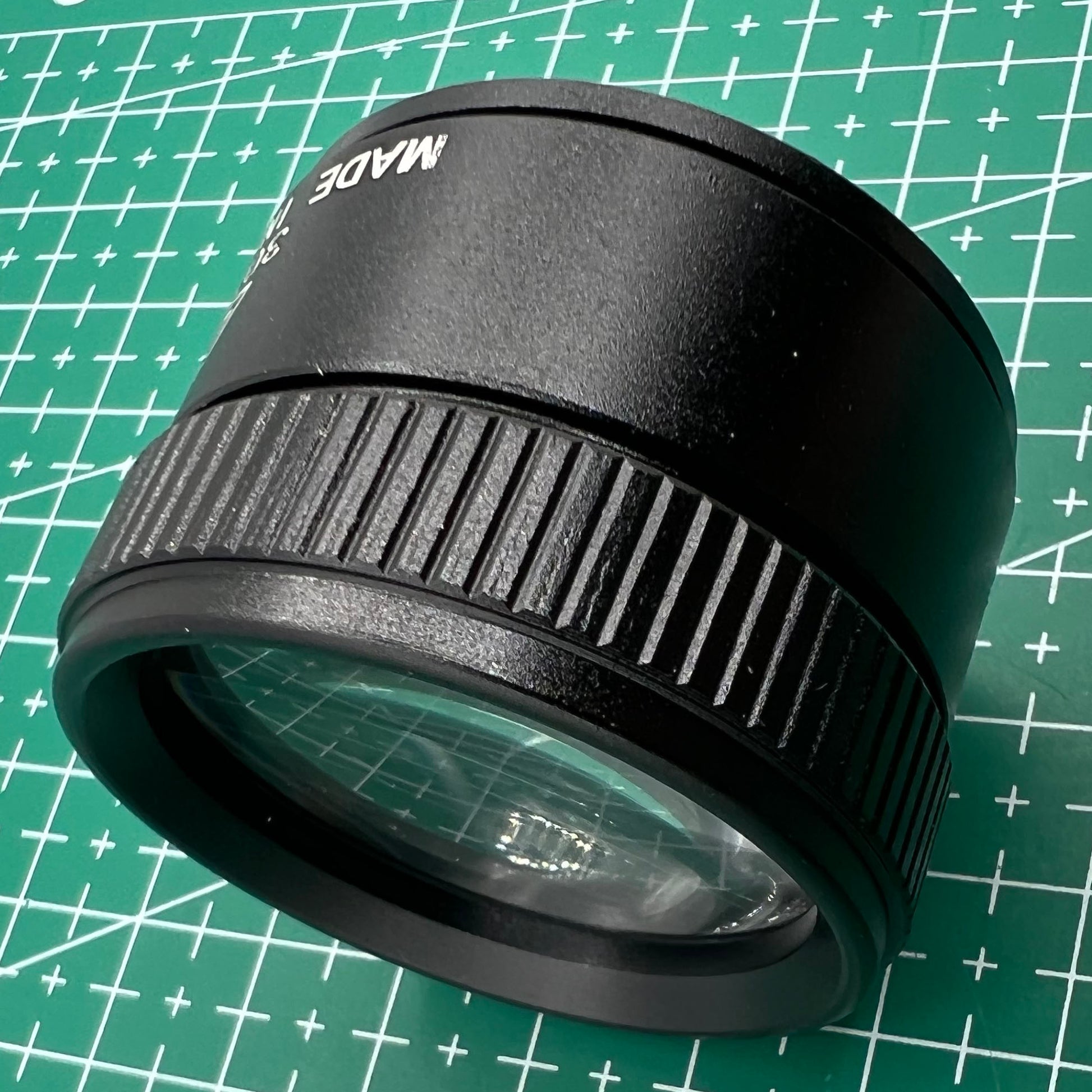 Black 30X magnifier loupe by Germany Made, perfect for precise watch and jewelry repair work.